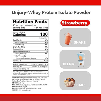 Whey Protein Powder 21g 100% 100% Whey 15 Servings