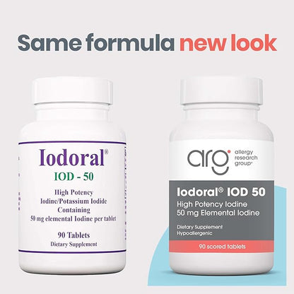 Optimox Iodoral 50 mg Supplement - Potassium Iodide Tablets, High Potency Iodine Tablets, Iodine Supplements for Thyroid Support, Daily Vitamins and Minerals, Lugol's Iodine Solution - 90 Count