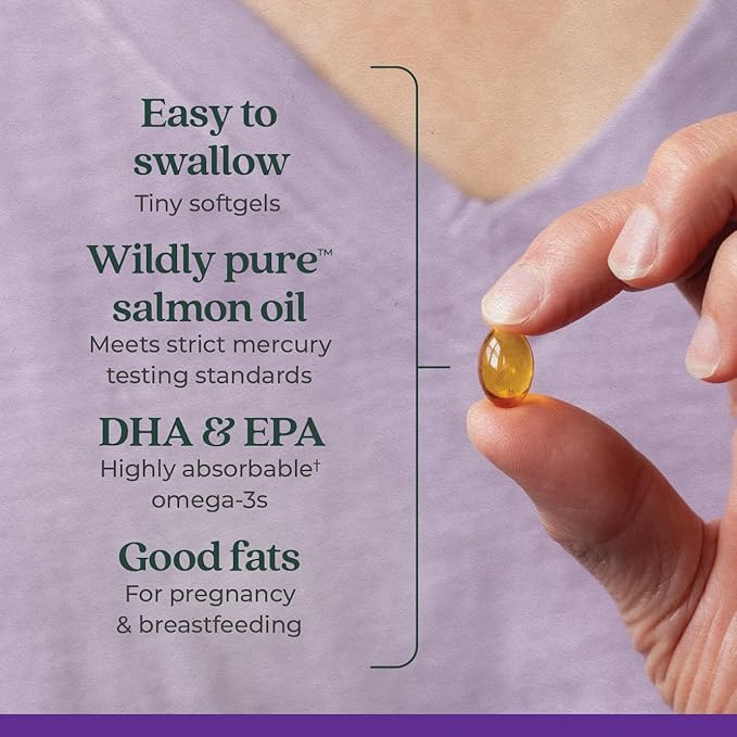 New Chapter Wholemega for Moms Fish Omega-3 + D3 for 180 ct, 500mg Softgels