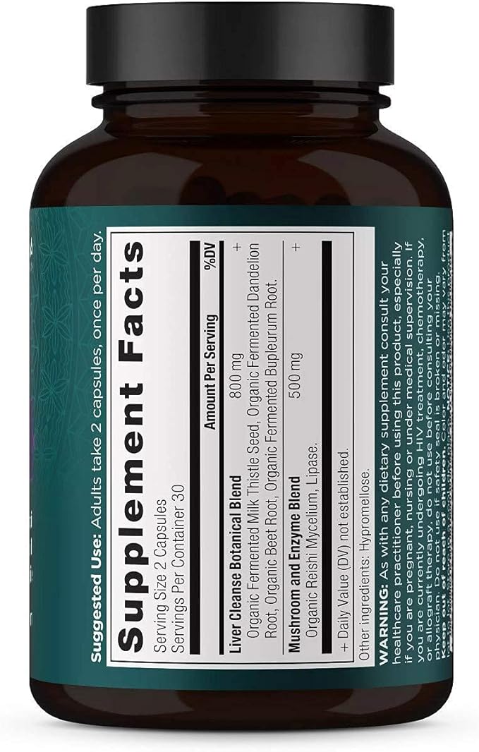 Liver Detox Supplement by Ancient Nutrition, 1300mg, Gluten 60 Count