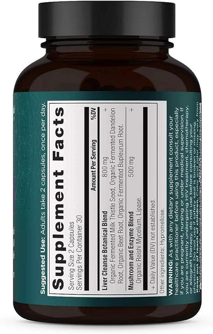 Liver Detox Supplement by Ancient Nutrition, 1300mg, Gluten 60 Count