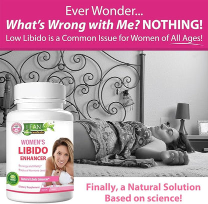 Libido Booster for Women, Maca Root Fenugreek Tongkat Ali Horny Goat Weed Female Energy Enhancer, Hormone Harmony Balance Mood Support Menopause Panax Ginseng DHEA Boron Supplement Pills, 30 Capsules
