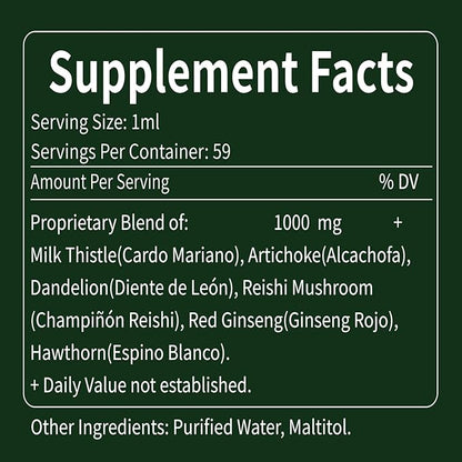 All Natural Supplement –Milk Thistle Artichoke 2oz