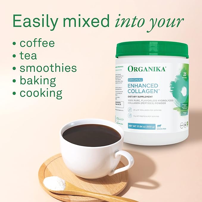 Organika Enhanced Collagen Peptides Protein Powder 17.64 oz