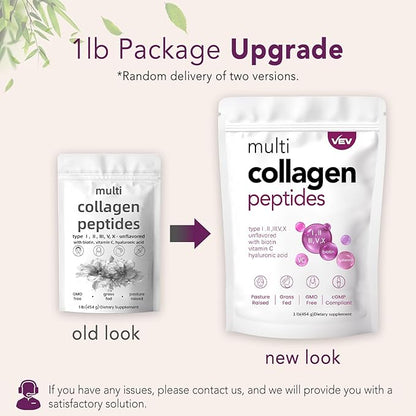Multi Collagen Peptides Powder, 1 Pound