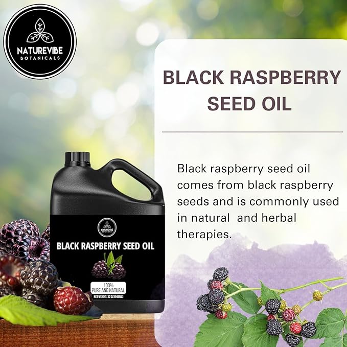 Naturevibe Botanicals Black Raspberry Oil 32 Ounces 100% Pure