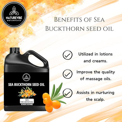 Naturevibe Botanicals Sea Buckthorn Oil 32 Ounces 100% Pure