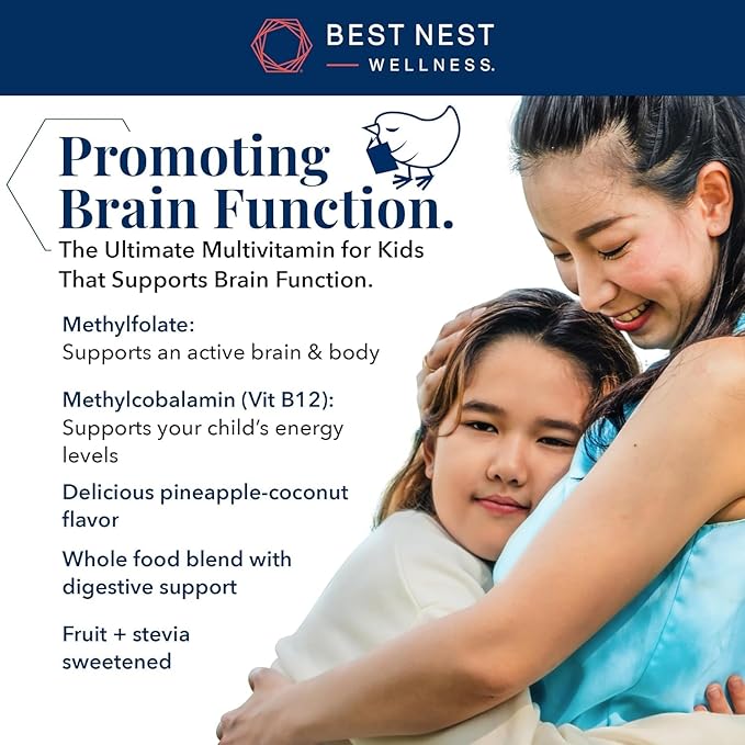 Best Nest Wellness Kids Liquid Multivitamin: B12, Gluten-Free, 16oz