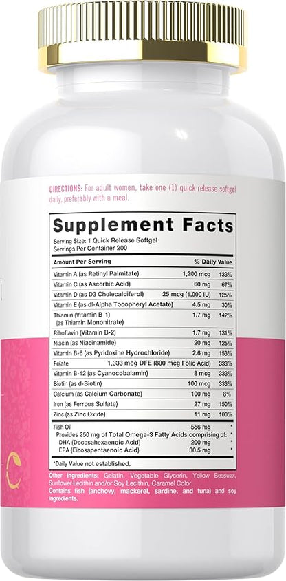 Carlyle Multivitamin for Women with Iron 200 Softgel