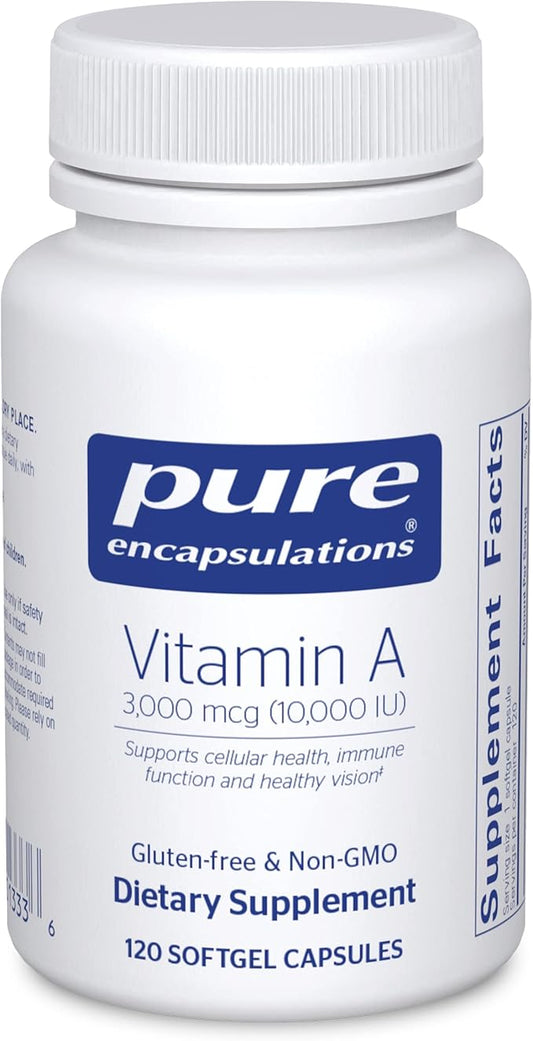 Pure Encapsulations Vitamin A 3,000 mcg 120 Softgel