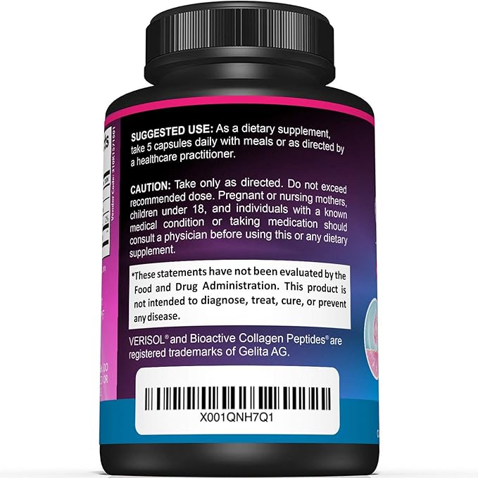 Sunergetic Premium Collagen Peptides Capsules – 2500 mg 1 & 3 – 150 Collagen