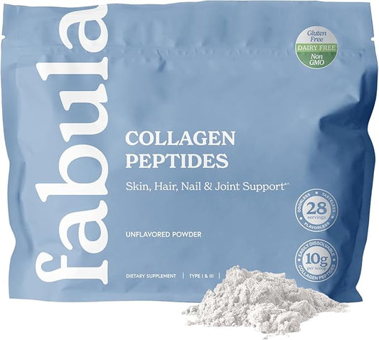 Fabula Collagen Peptides Powder, Hydrolyzed Bovine 1, Type 3 - 9.9 Oz, 28 Servings