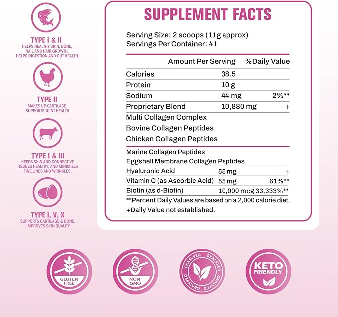 Boysea.Multi-Collagen Peptides Powder 2LB