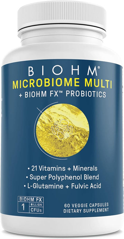 BIOHM Microbiome Multi + Probiotics 21 Vitamins 60ct/30 servings