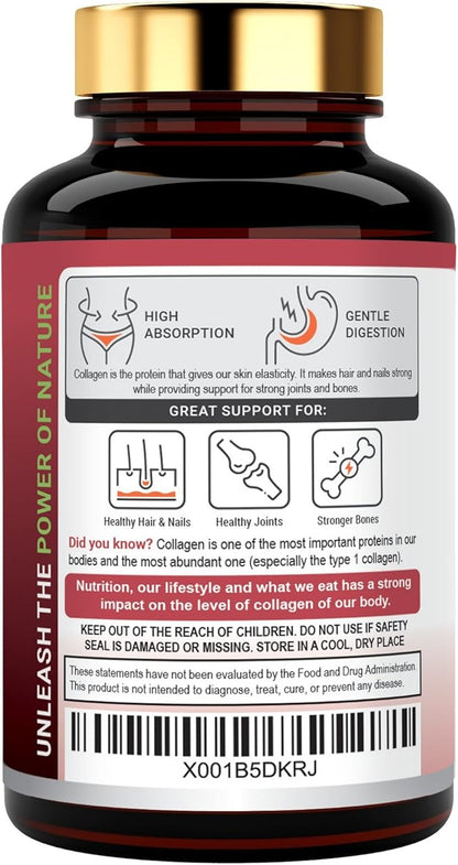 Collagen Ultra Hydrolyzed Collagen Supplements 3000mg Anti 90 Capsules