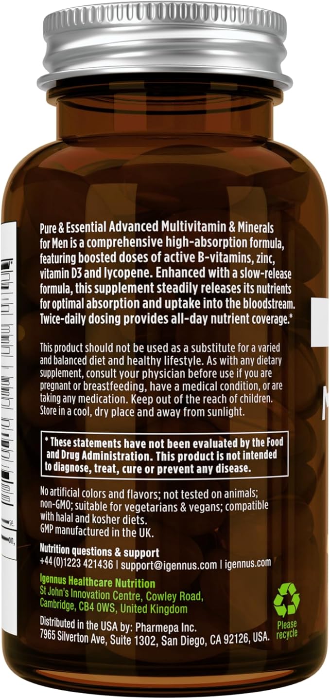 Methylated Men's Multivitamin, MTHFR Supplement