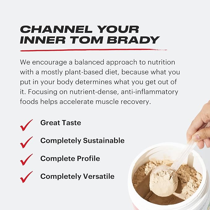 TB12 Plant Based Protein Powder by 24g of (1.12 Ounce, 12)