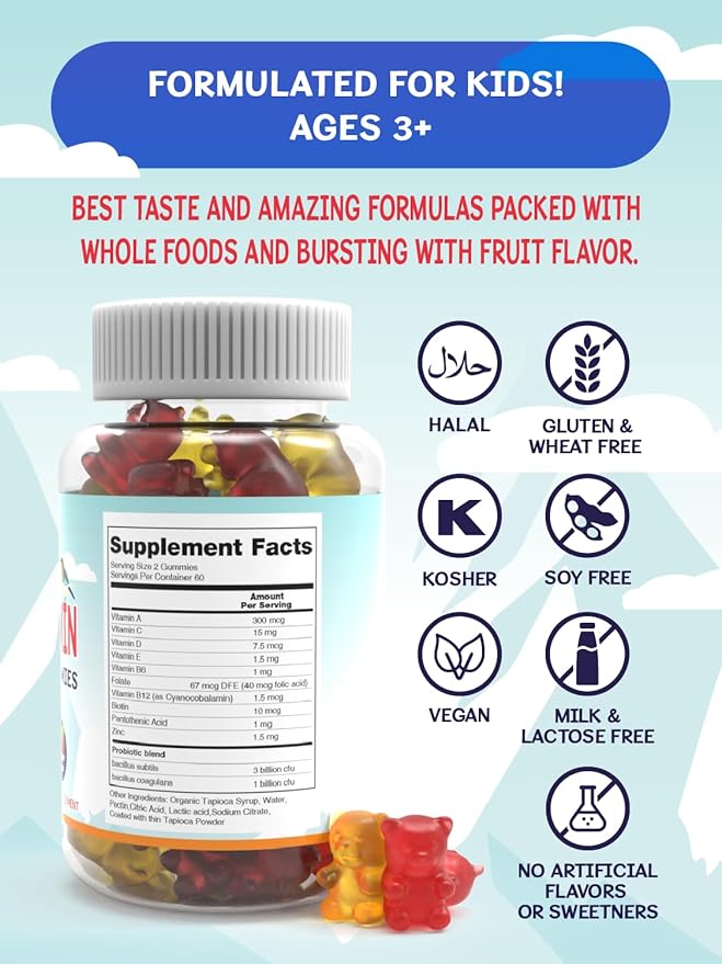 Sakoon nutrition Kids Multivitamin Gummies 60 Count