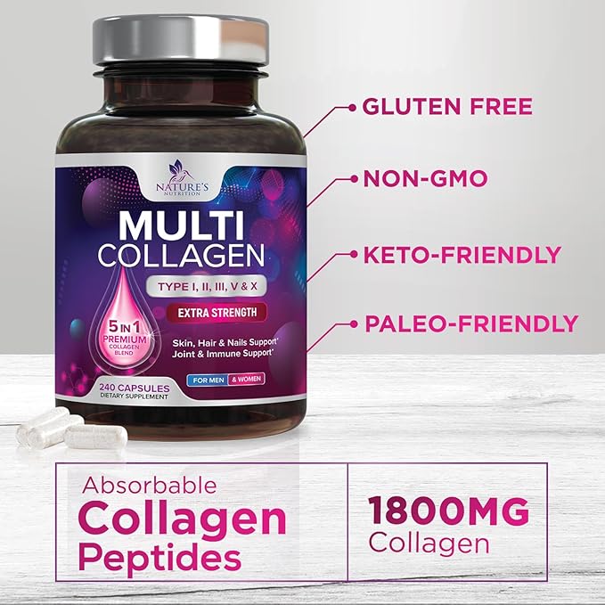 Collagen Peptides for Women & Men, 240 Capsules