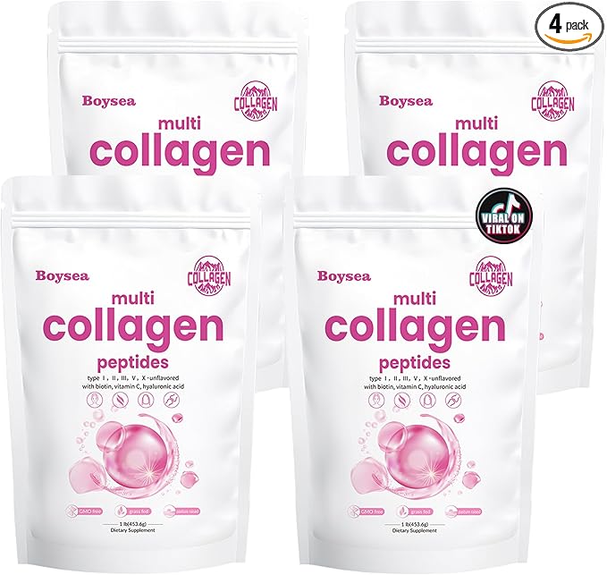 Boysea.Multi-Collagen Peptides Powder 4LB