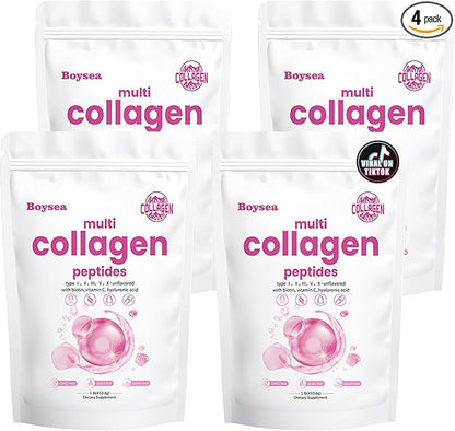 Boysea.Multi-Collagen Peptides Powder 4LB