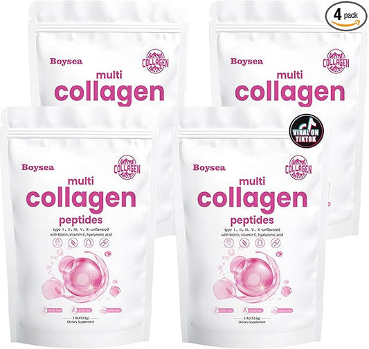 Boysea.Multi-Collagen Peptides Powder 4LB