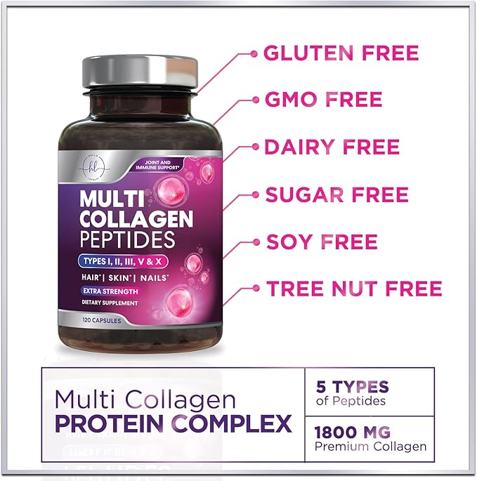 Collagen Peptides for Women & Men, 120 Capsules