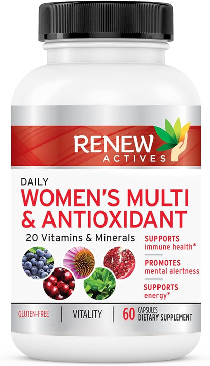 Renew Actives Women's Multi-Vitamin & Antioxidant: 20 Vitamins 60 Capsules