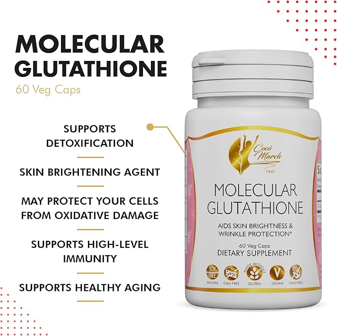 Coco March Molecular Glutathione 500 mg 60 Veg 60 Servings