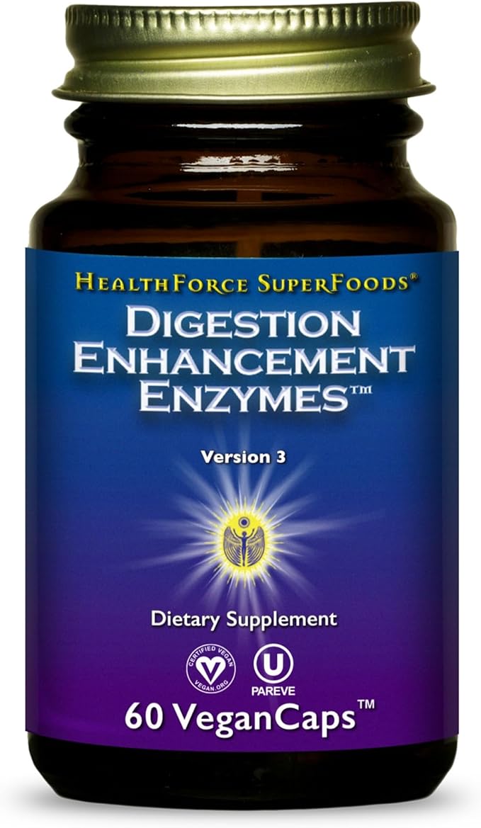 HEALTHFORCE SUPERFOODS Digestion Enhancement Enzymes 60 Vegan