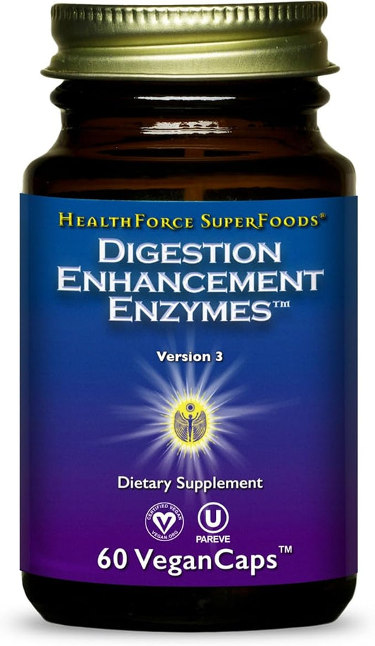 HEALTHFORCE SUPERFOODS Digestion Enhancement Enzymes 60 Vegan