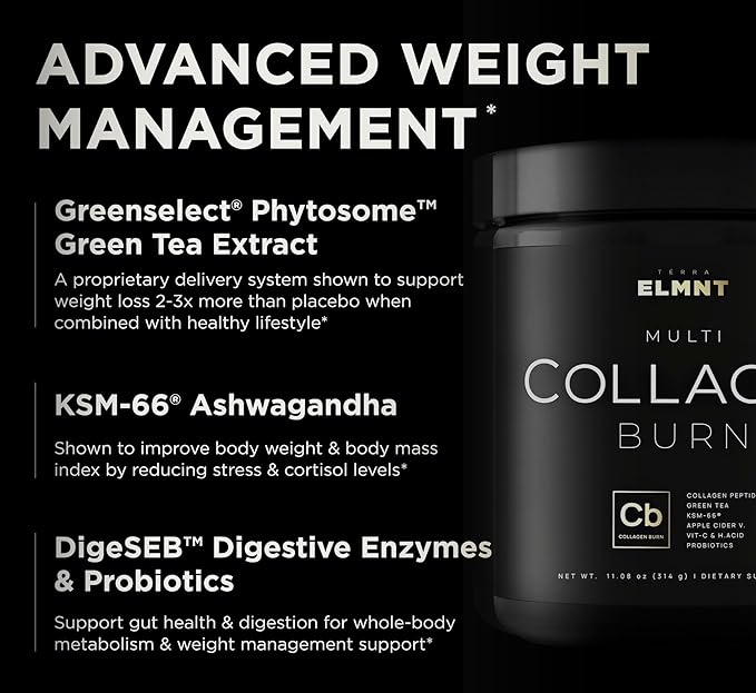 ELMNT Super Collagen Powder for Women KSM-66, Biotin