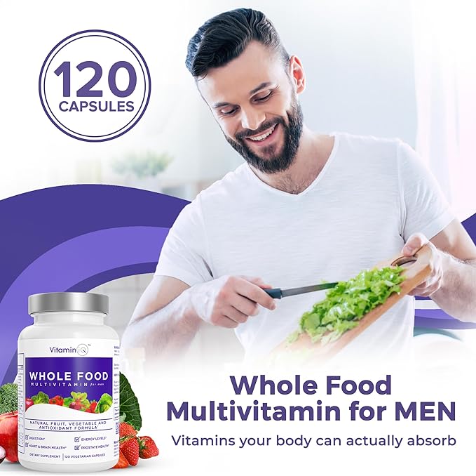 Whole Food Multivitamin for Men (120 B6, C, D3, E