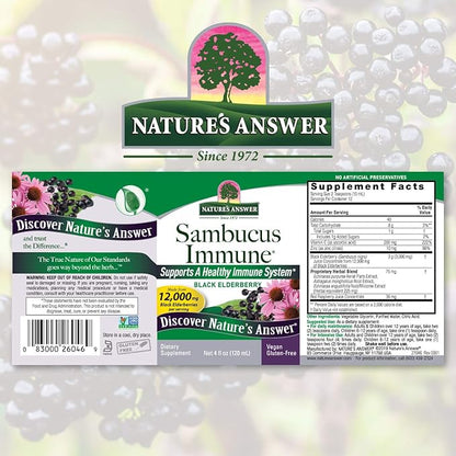 Nature's Answer Sambucus Extract Immune Support, 4-Fluid Ounces