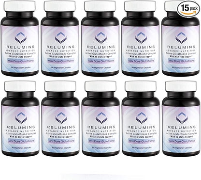 Relumins Advance White Active Glutathione Complex 6X Boosters- 60 Capsules 10 Bottles