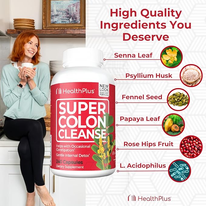 Health Plus Super Colon Cleanse 10 240 Capsules