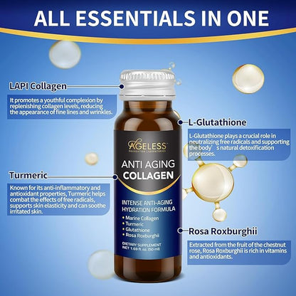 Ageless Anti Aging Collagen Liquid 50 ml (10 Count)
