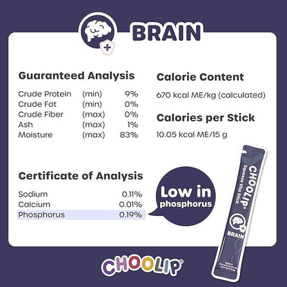 Squeeze Vita Stick Lickable Treats for Dogs & Cats. 7 Brain Support Sticks with Essential multivitamins. Soft and Tasty Paste for All Life Stages, Supporting Brain Health