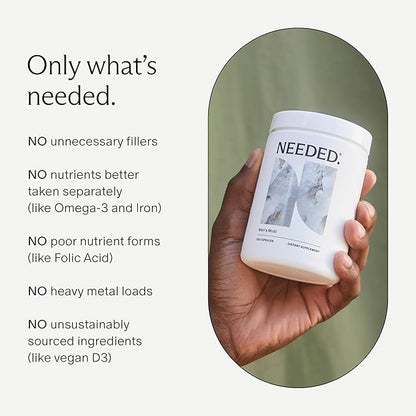 Needed. Men's Multivitamin 2,000IUs of D3, Immune, B12, Selenium