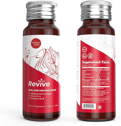 Liquid Collagen for Women, Collagen Drink 10,000mg Marine 1.69 Fl 10)