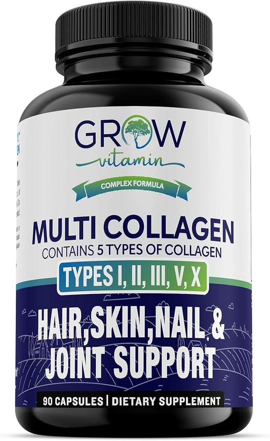 grow vitamin Multi Collagen Capsules, 1800MG 90 Capsules