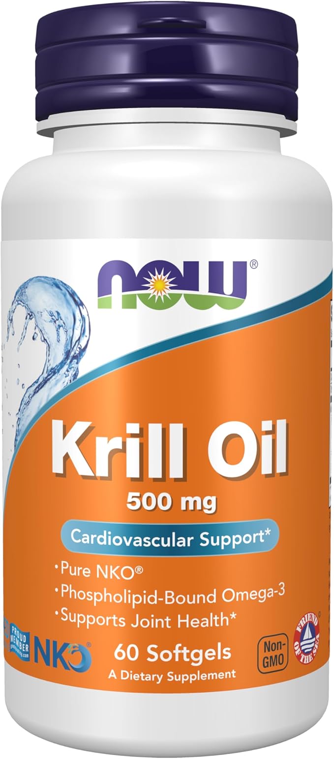 NOW Supplements, Neptune Krill Oil 500 Omega-3, Cardiovascular 60 Softgels