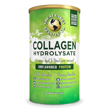 Great Lakes Wellness Collagen Peptides Powder 16oz - 4 Pack
