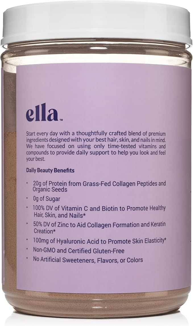 Ella Chocolate Collagen Protein Powder for Women 20 Servings