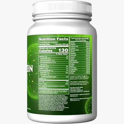 MRM - Veggie Protein Powder, Protein Source for Vegans, Gluten-Free & Preservative-Free, Non-GMO Verified - Vanilla - 2.5 lbs