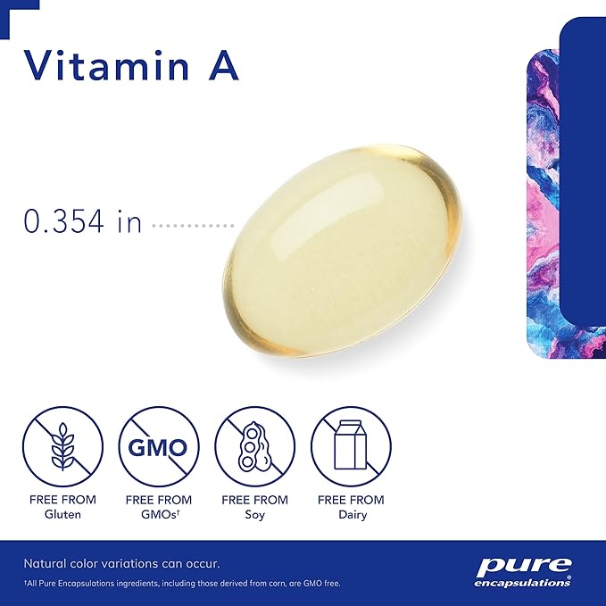 Pure Encapsulations Vitamin A 3,000 mcg 120 Softgel