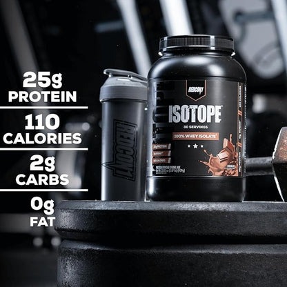 REDCON1 Isotope 100% Whey Isolate, Vanilla - Keto Friendly Whey Protein Powder - Low Carb + Zero Sugar Whey Protein Isolate - Keto Protein Powder (71 Servings)