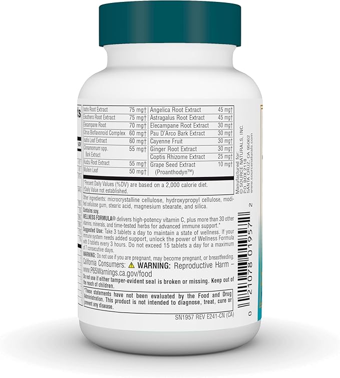 Source Naturals Wellness Formula Bio-Aligned Vitamins 45 Tablets