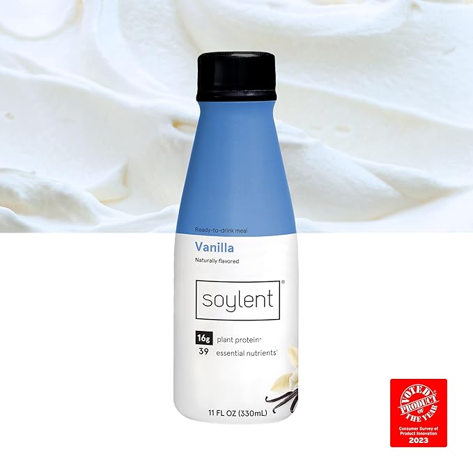 Soylent Vanilla Meal Replacement Shake, Contains 16g Complete 11oz, 12 12 Pack