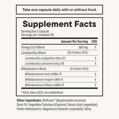 Nouri Digestive Health Probiotic and Omega 30 Day